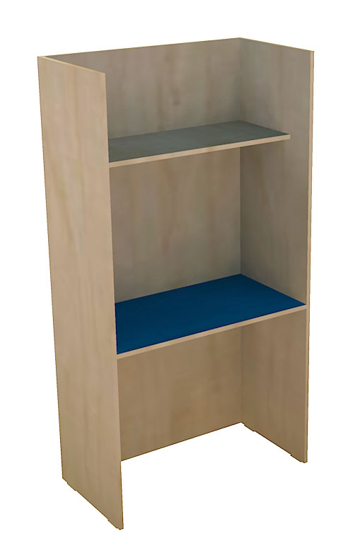 Study Shield Enclosed Work Station, Maple